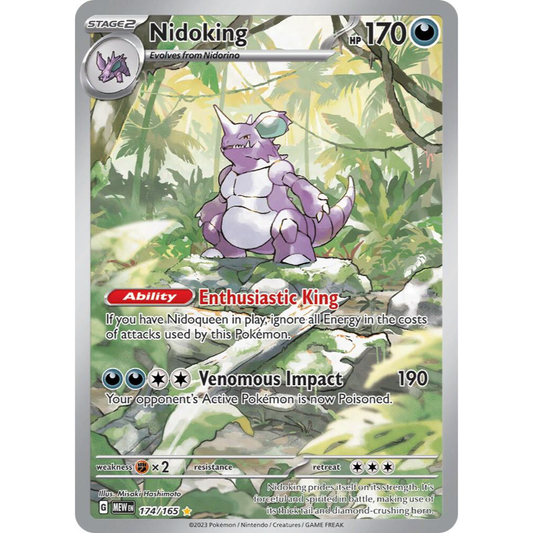 Nidoking 174/165 Pokemon 151 Illustration Rare NM