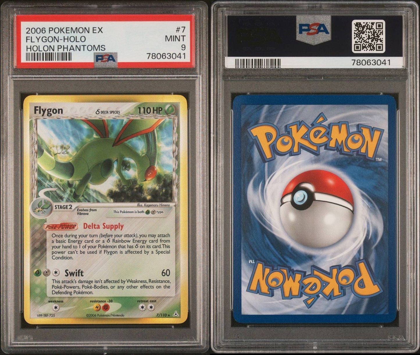 Flygon Holon Phantoms 2006 Holo 7/110 PSA MINT 9 LOW POP