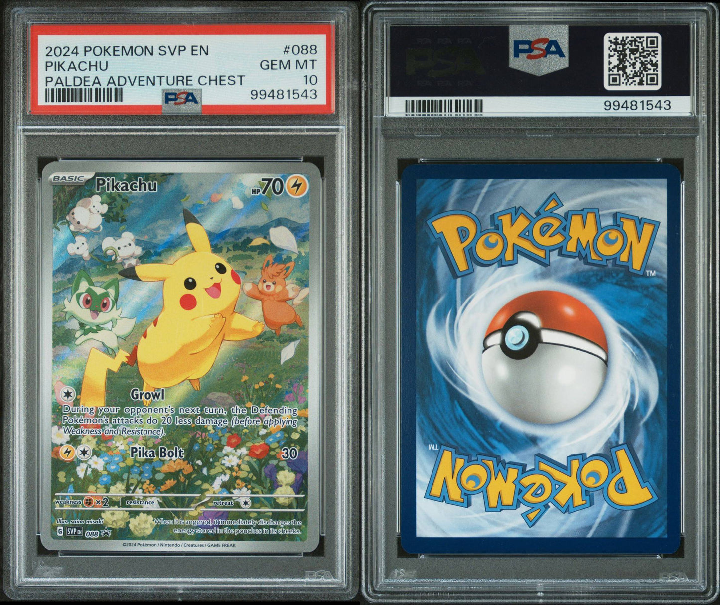 Pikachu SVP 088 IR PSA 10