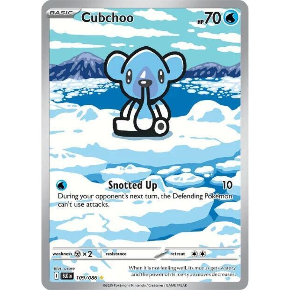 Cubchoo 109/086 IR Black Bolt NM