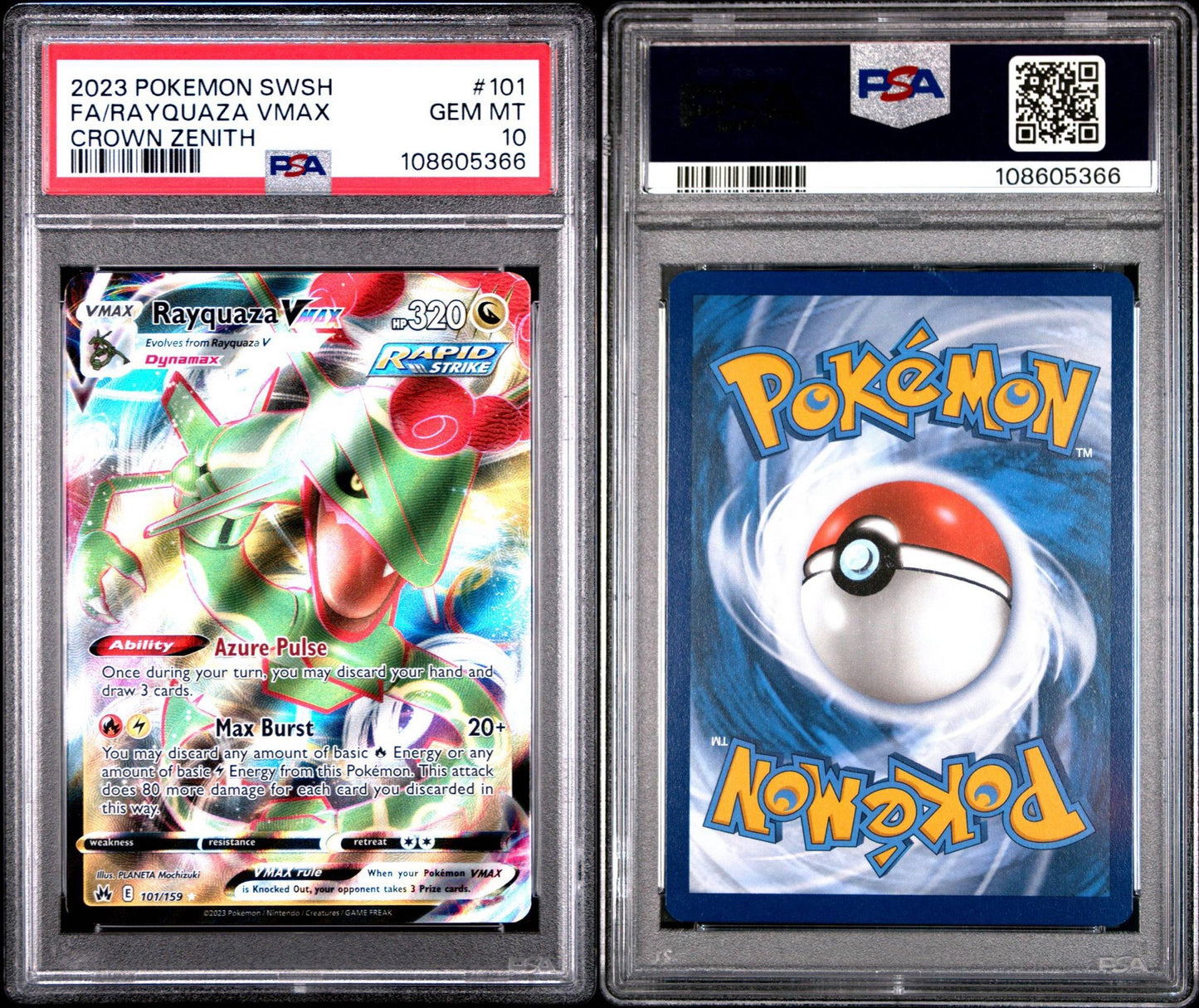 Rayquaza VMAX 101/159 Ultra Rare PSA 10