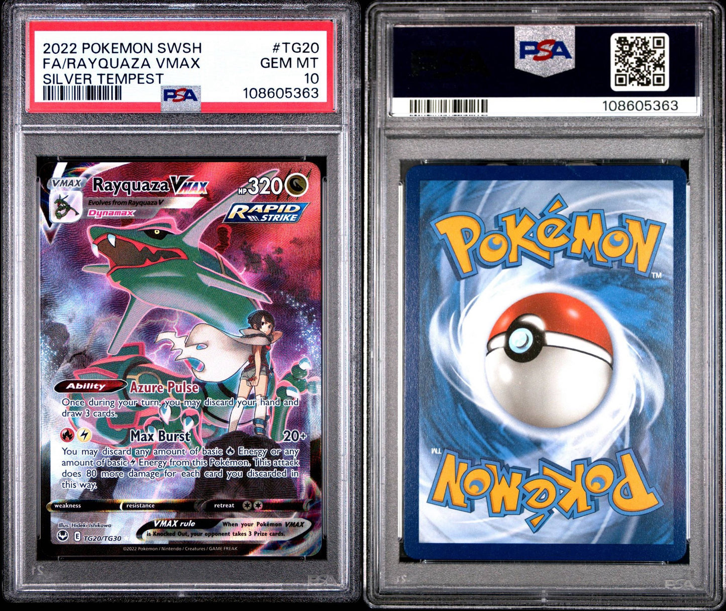 Rayquaza VMAX TG20/TG30 Silver Tempest PSA 10