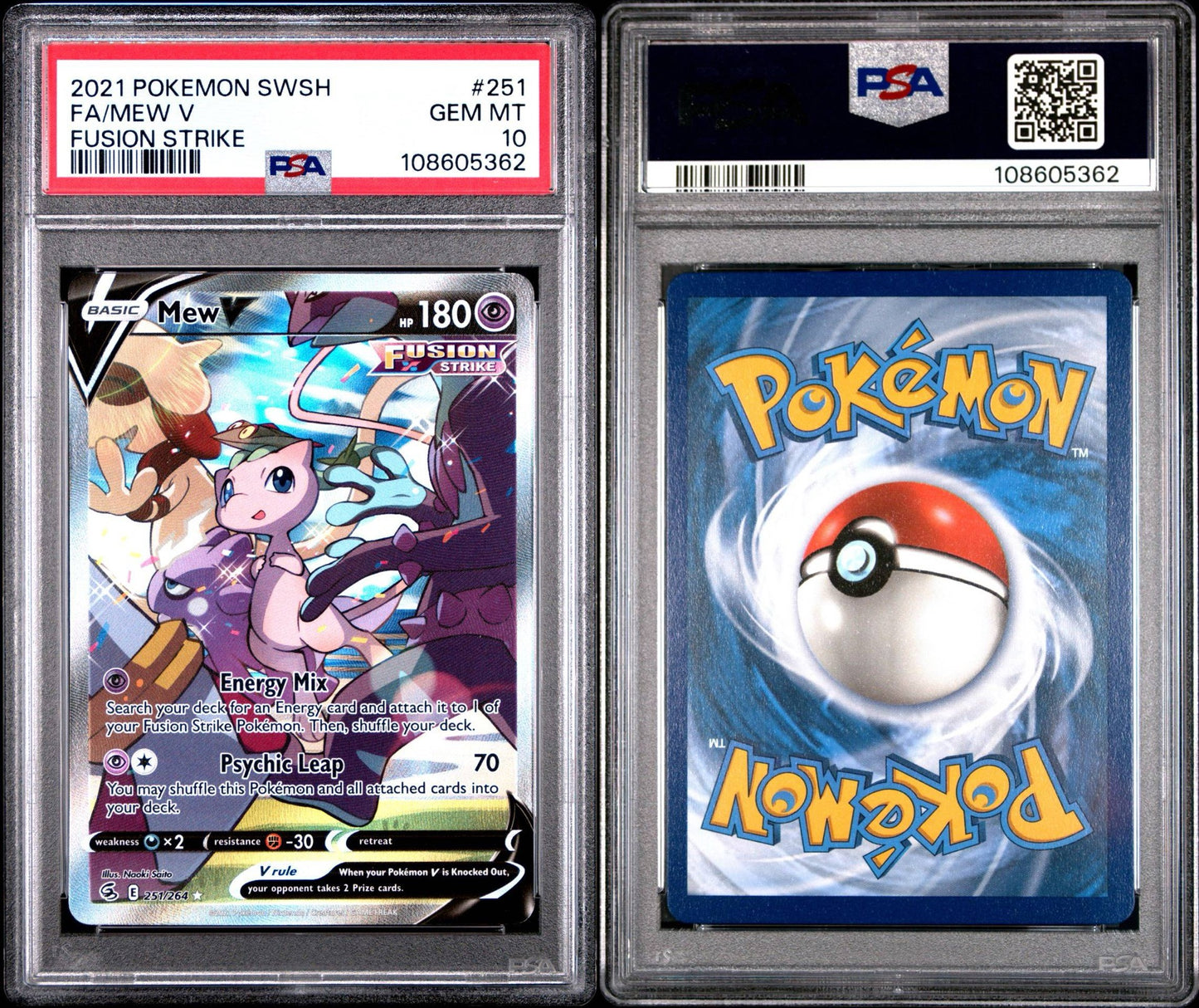 Mew V 251/264 Alternate Art PSA 10