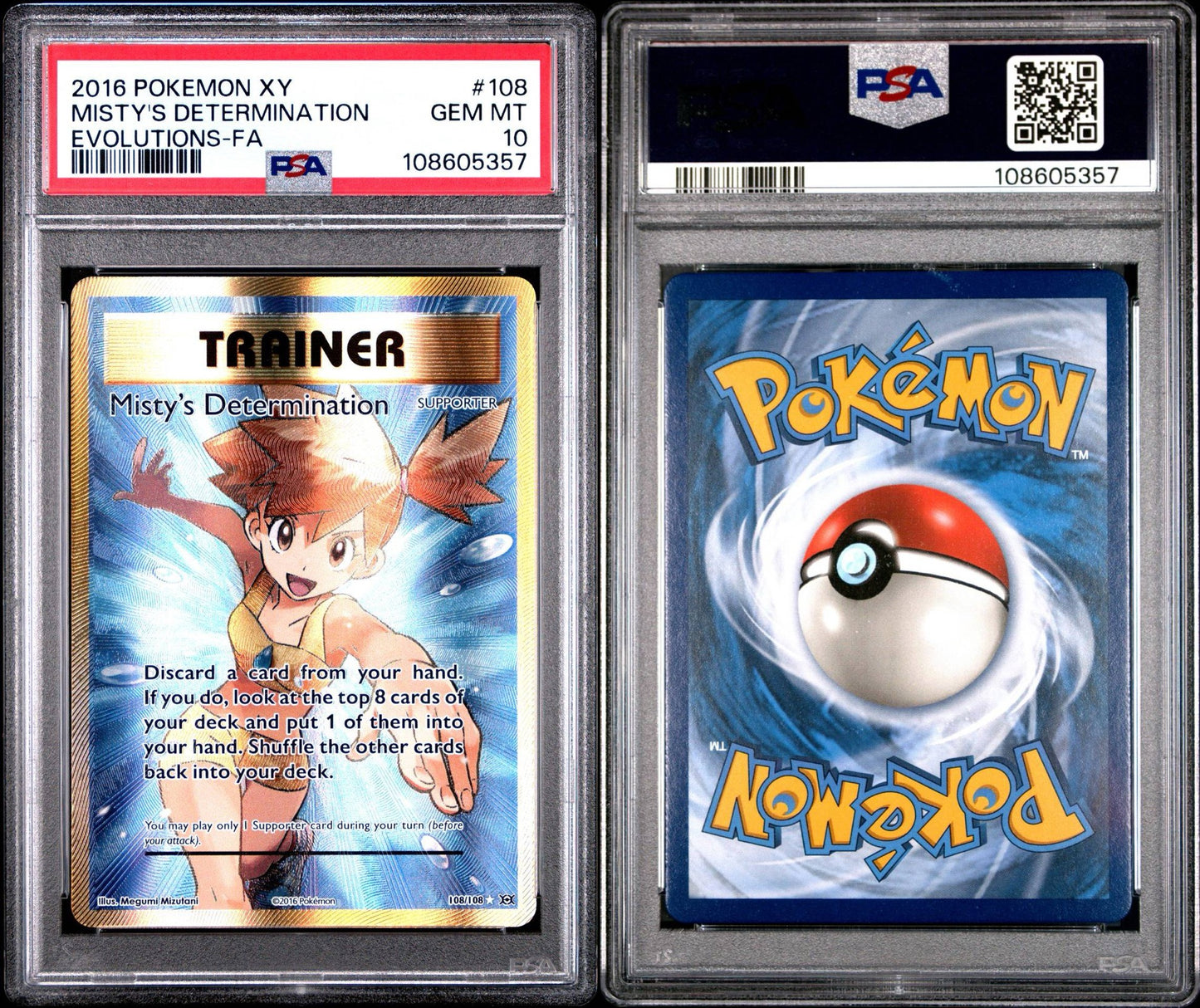 Misty’s Determination 108/108 Full Art PSA 10