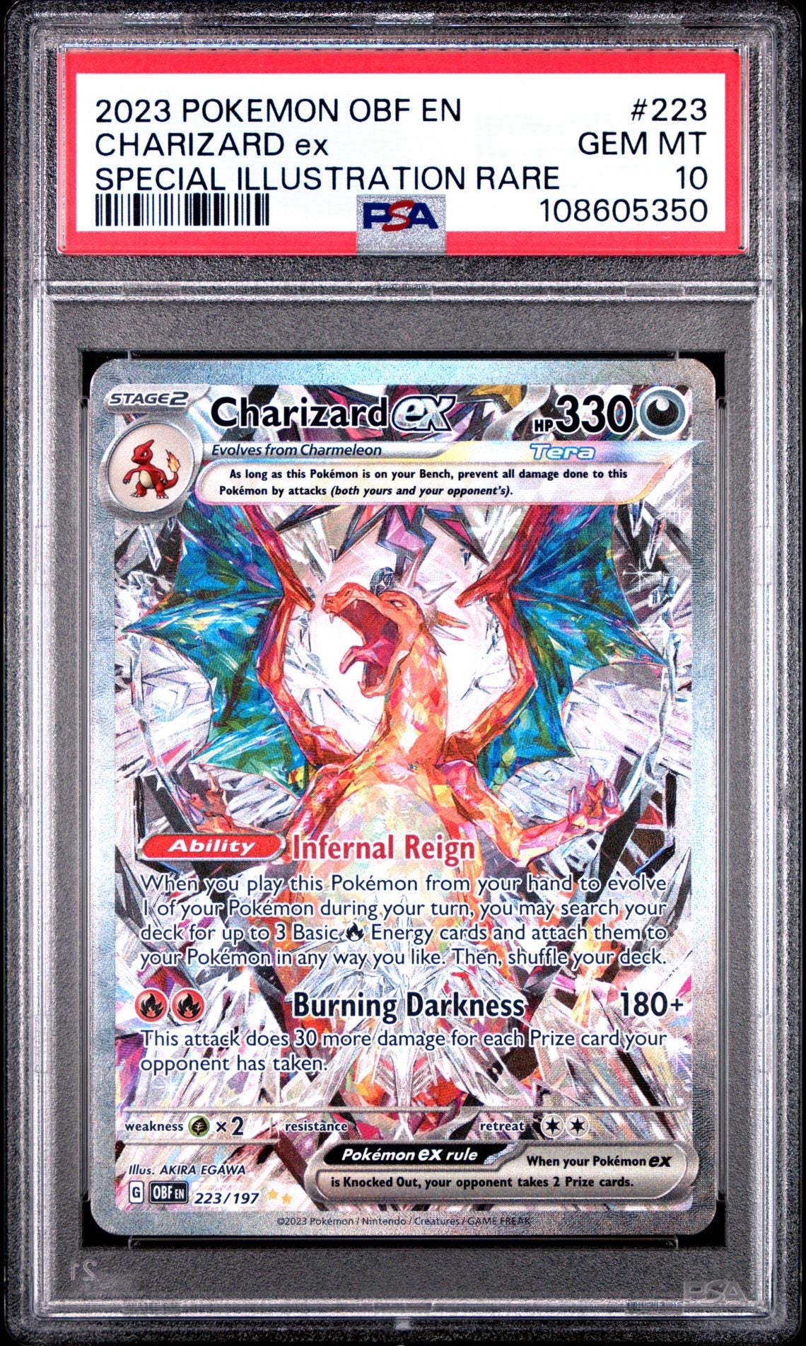 Charizard ex 223/197 SIR PSA 10