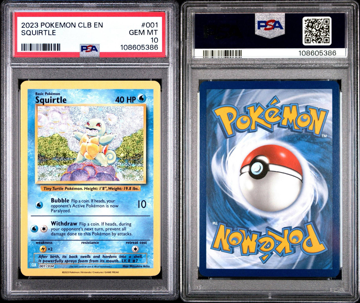 Squirtle CLB 001/034 Classic Collection PSA 10
