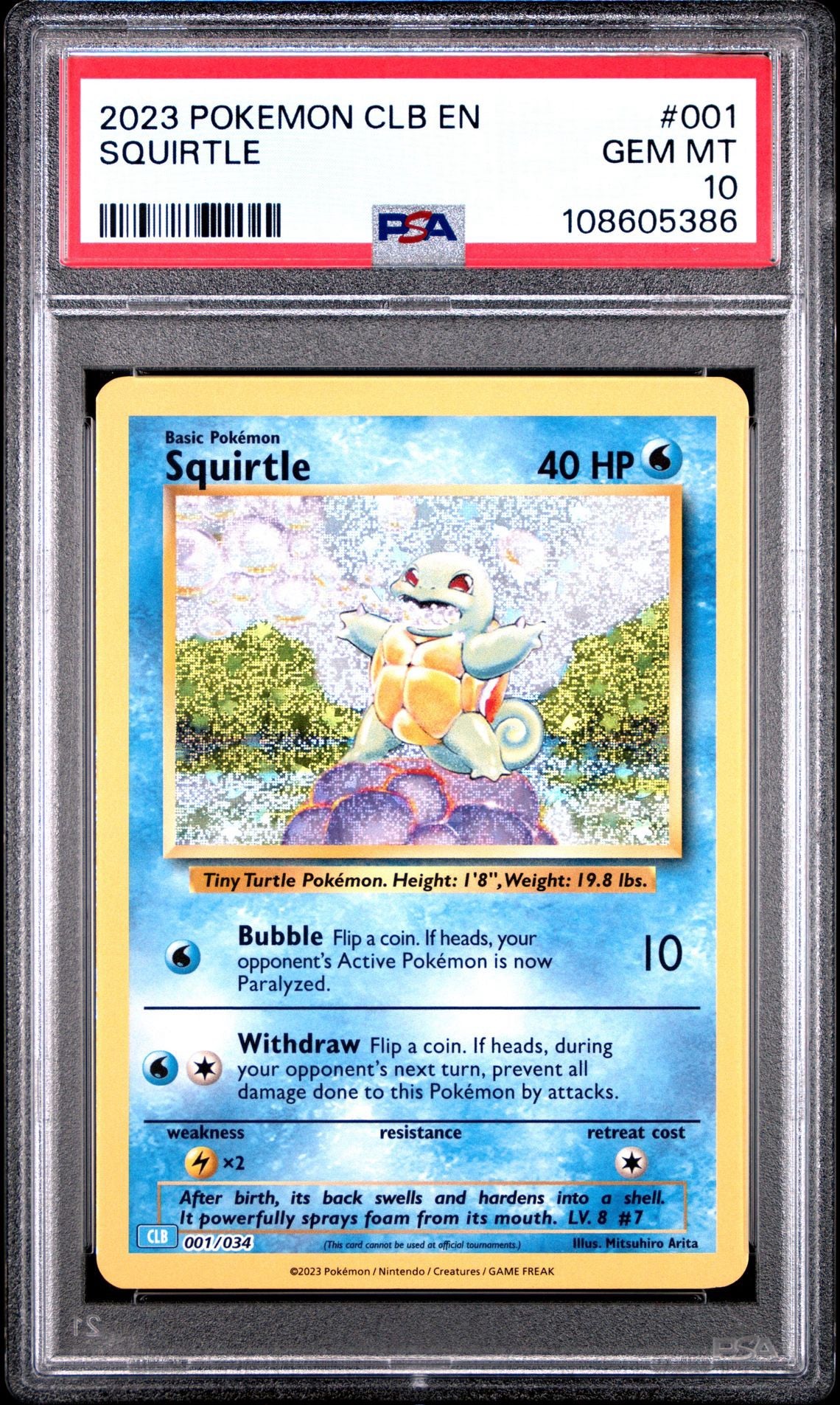 Squirtle CLB 001/034 Classic Collection PSA 10