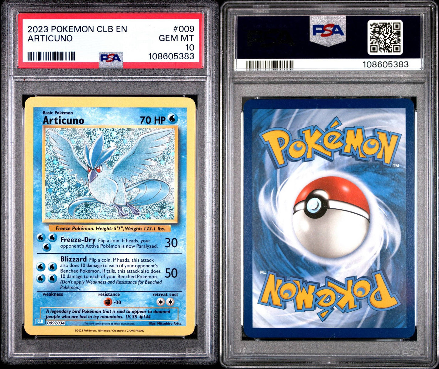 Articuno CLB 009/034 Classic Collection PSA 10