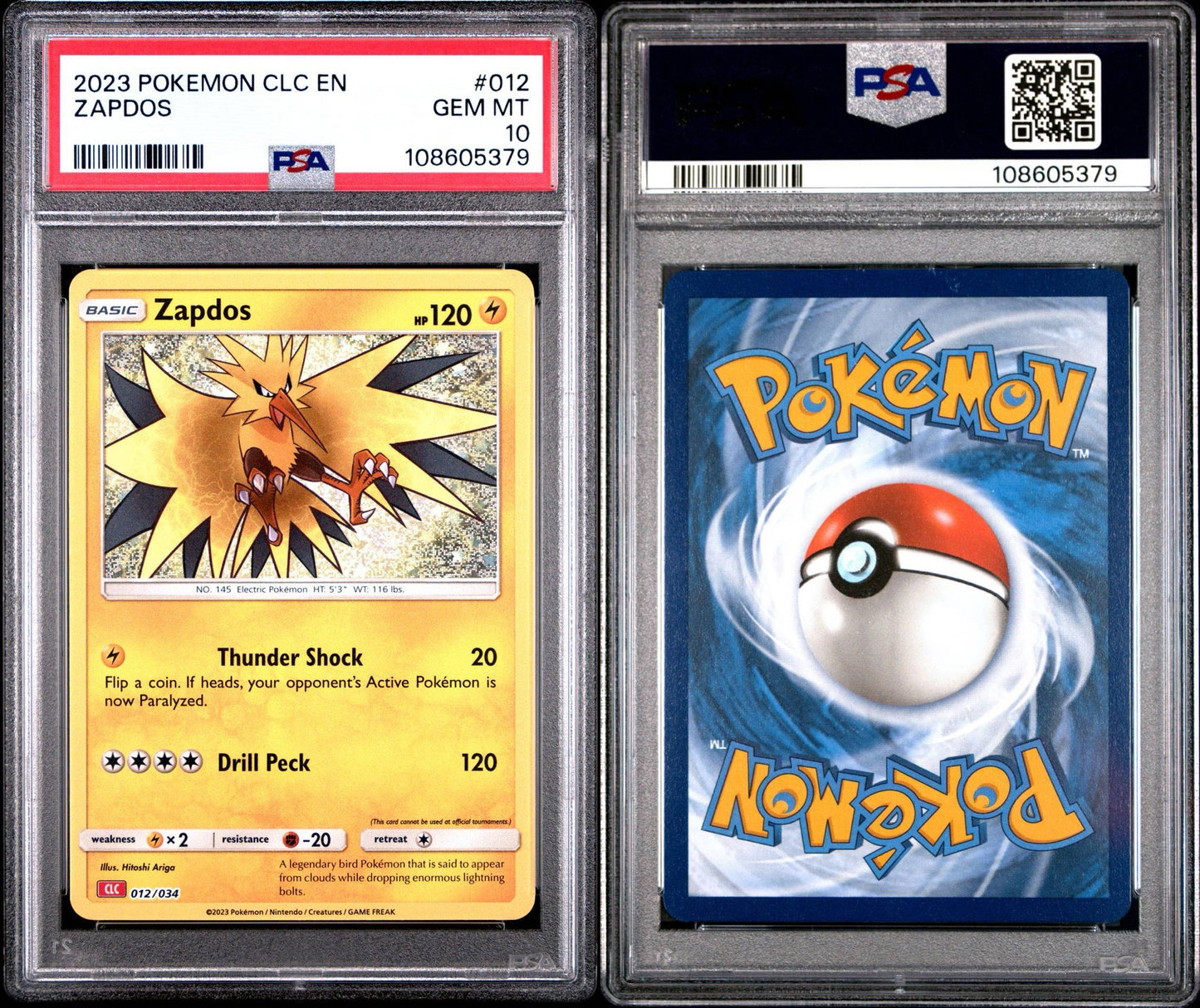 Zapdos CLC 012/034 Classic Collection PSA 10
