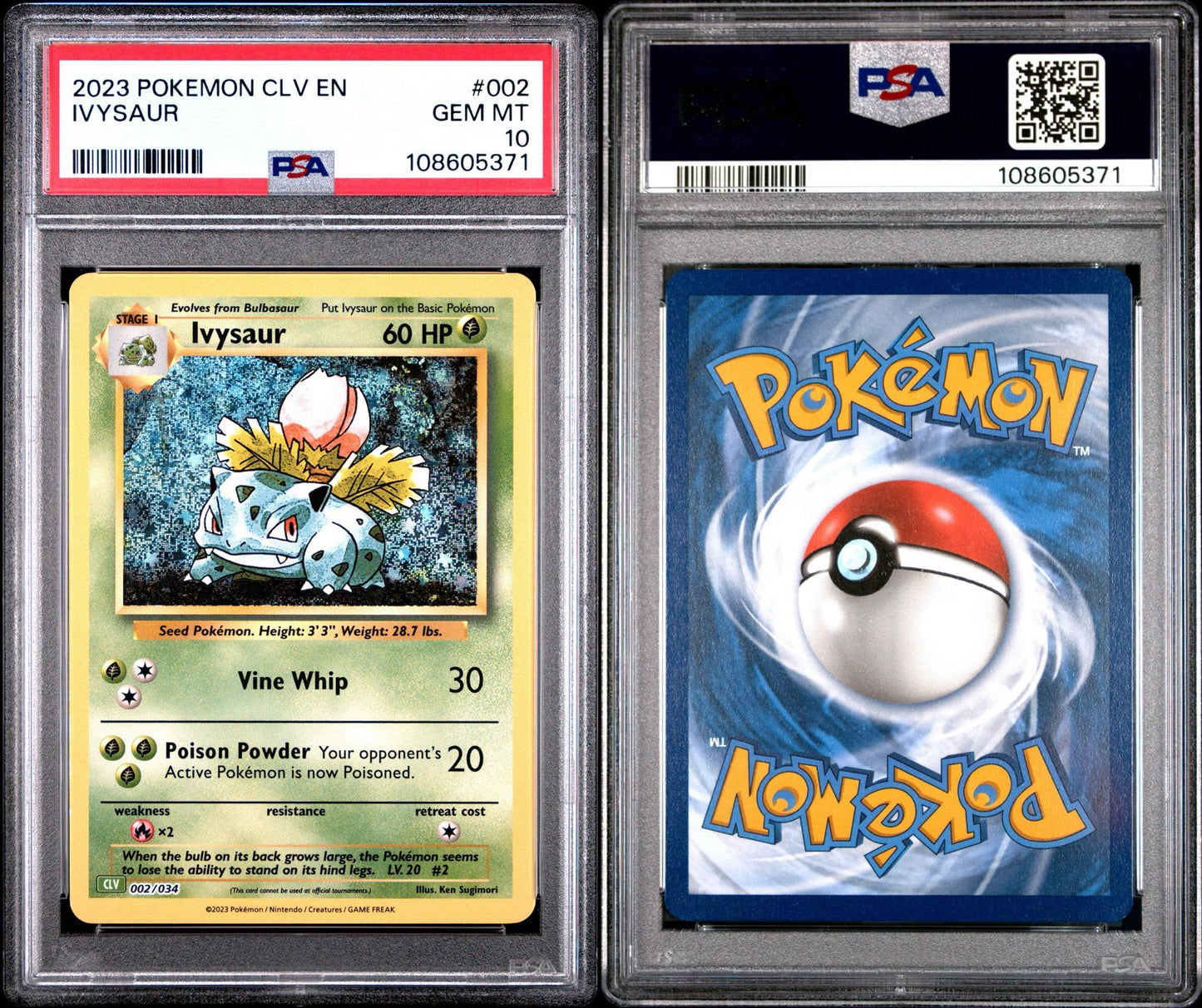 Ivysaur CLV 002/034 Classic Collection PSA 10