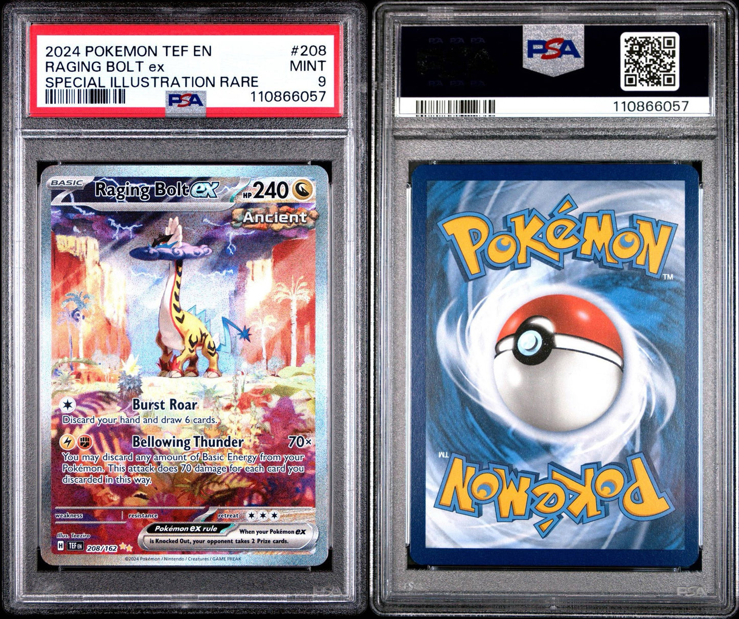 Raging Bolt ex 208/162 SIR Temporal Forces PSA 9