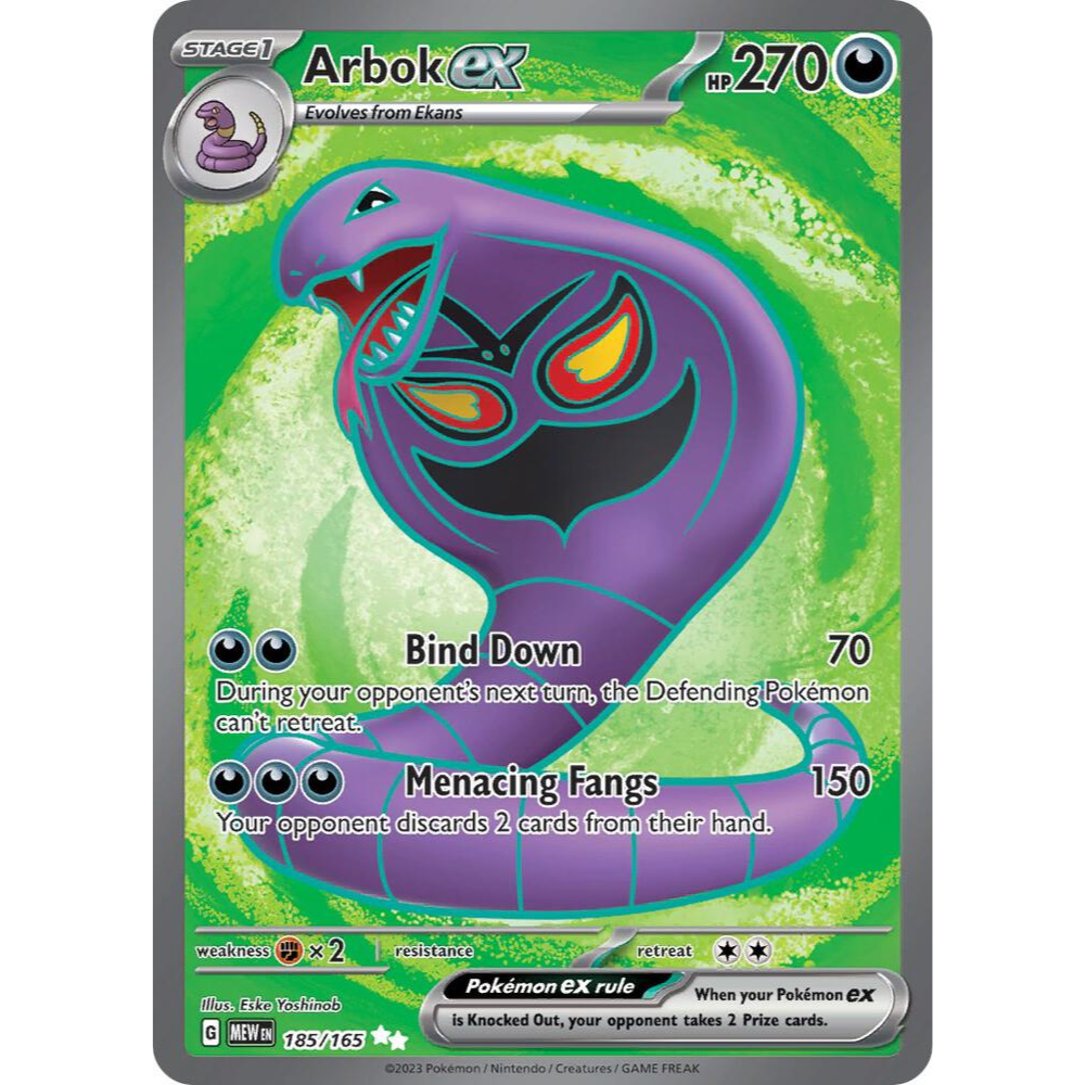 Arbok ex 185/165 Full Art NM