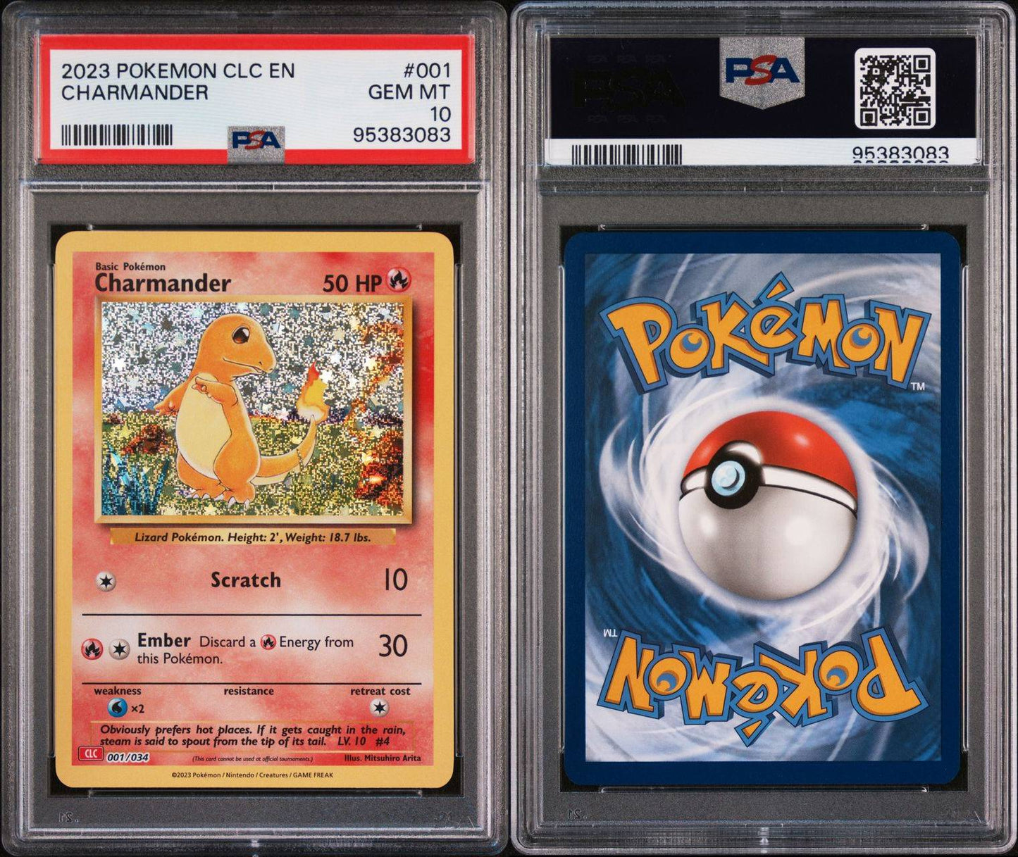 Charmander 001/034 CLC Classic Collection PSA 10