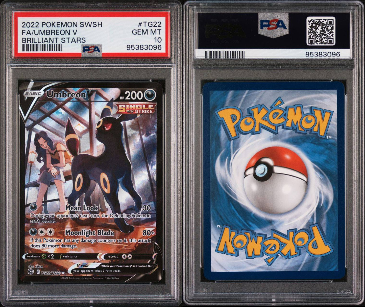 Umbreon V TG22/TG30 Brilliant Stars Trainer Gallery PSA 10