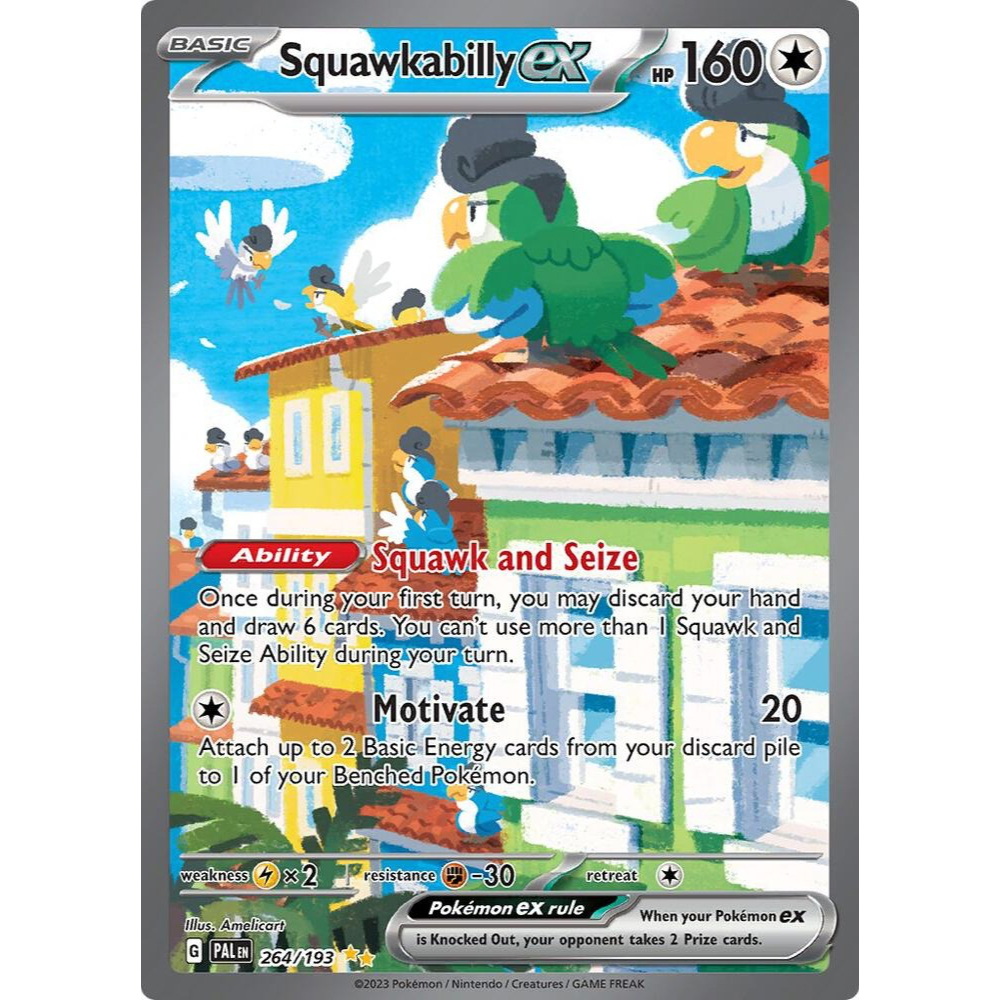 Squawkabilly ex 264/193 SIR Paldea Evolved NM
