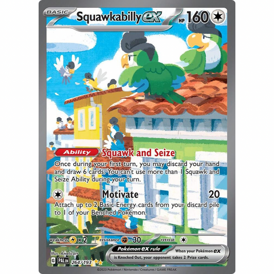 Squawkabilly ex 264/193 SIR Paldea Evolved NM
