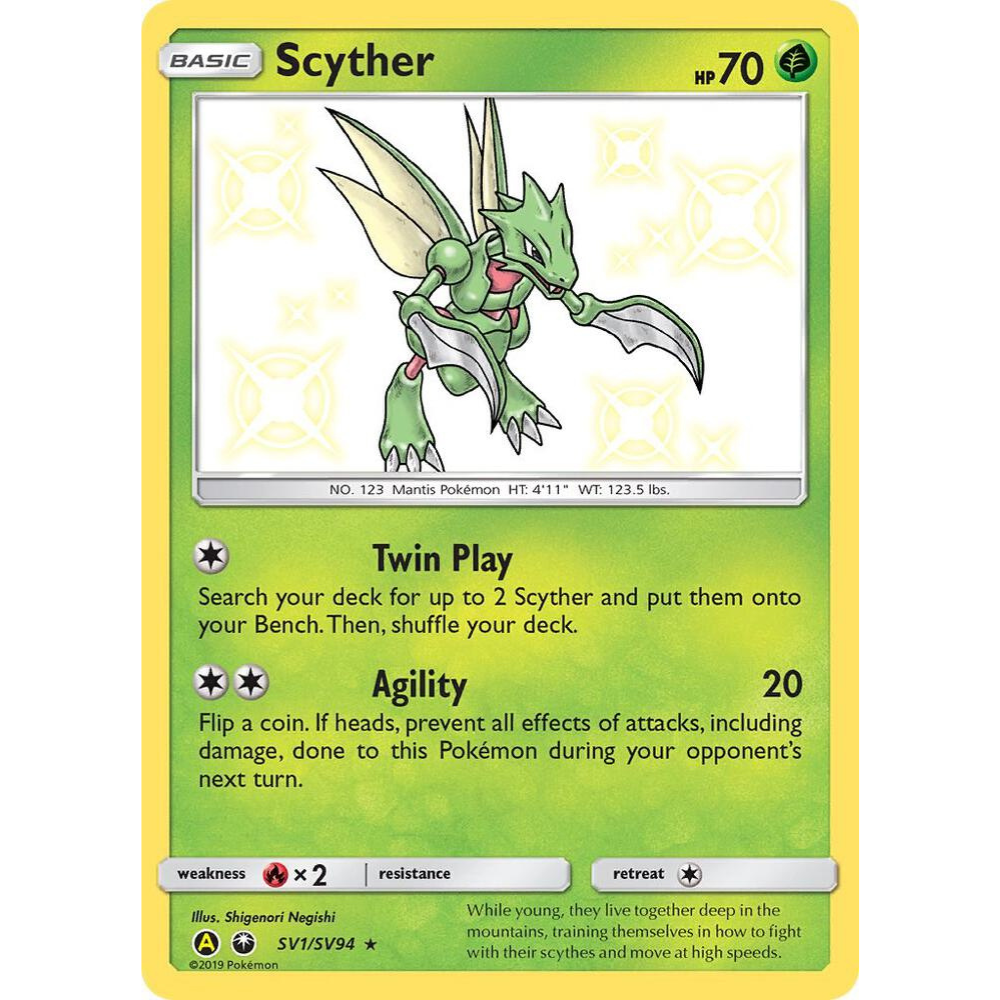 Scyther SV1/SV94 Shiny Rare NM