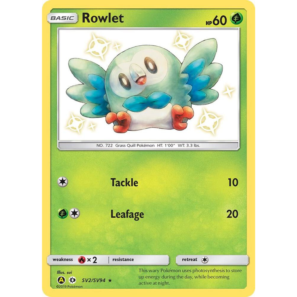 Rowlet SV2/SV94 Shiny Rare NM