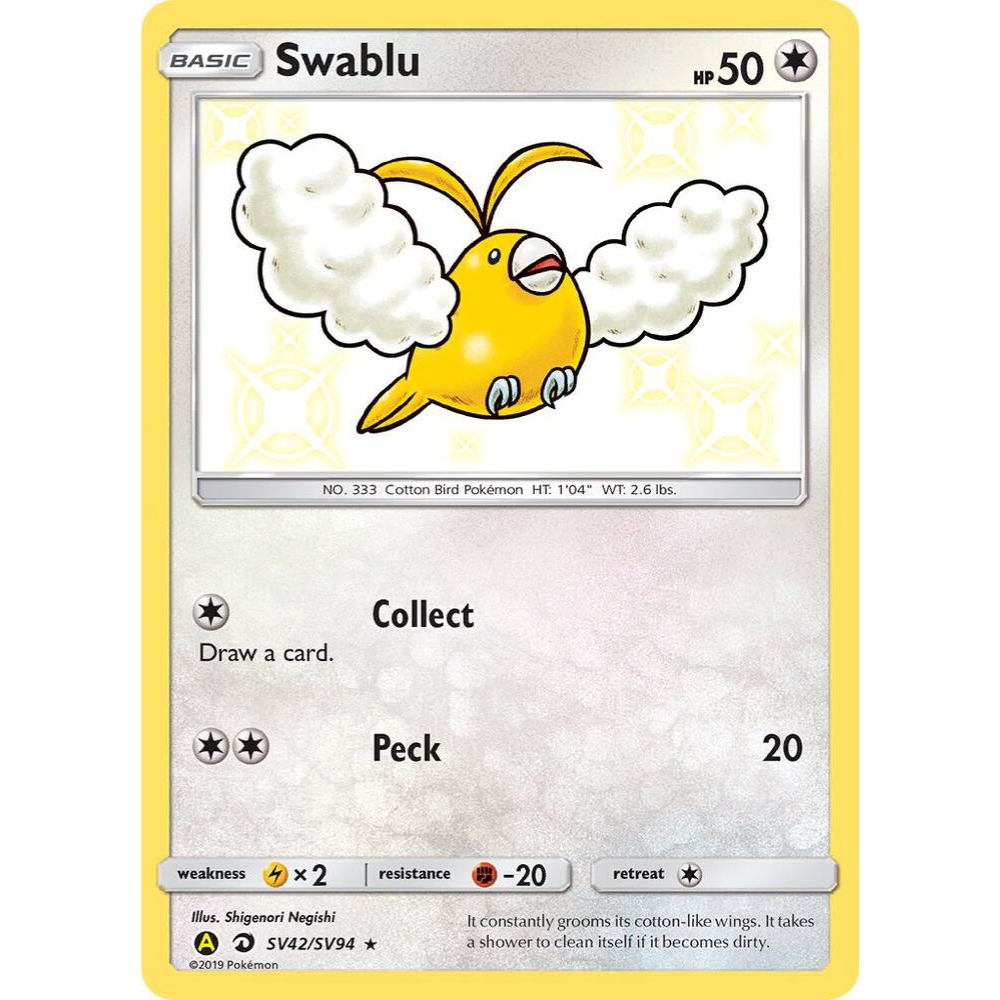 Swablu SV42/SV94 Shiny Rare NM