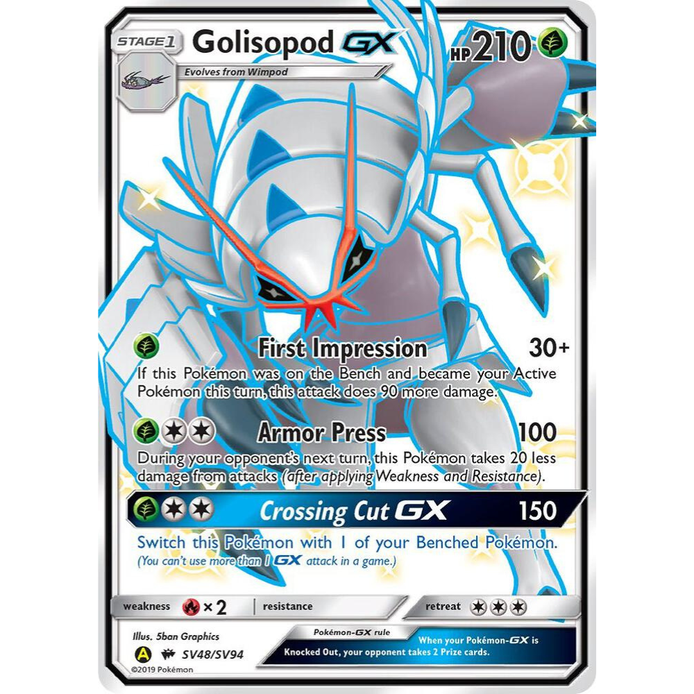Golisopod GX SV48/SV94 Shiny Full Art Rare NM