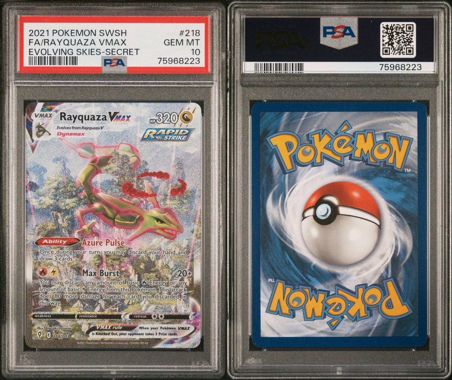 Rayquaza VMAX 218/203 Alternate Art PSA 10
