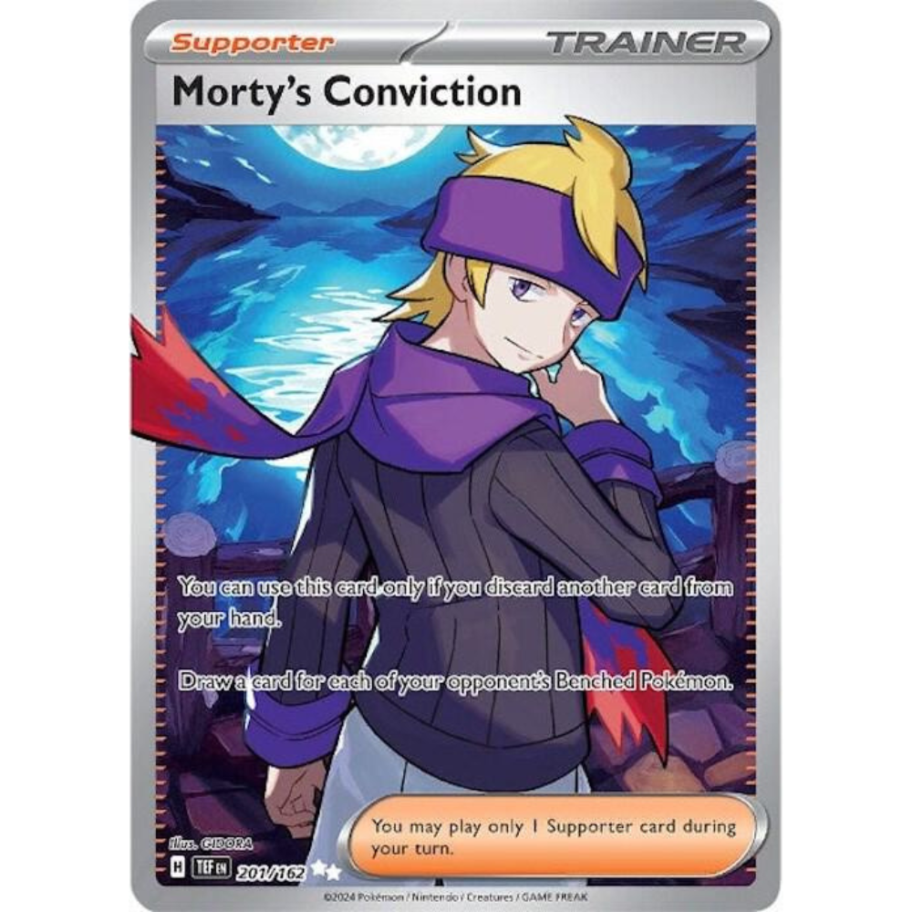 Morty’s Conviction 201/162 Full Art Temporal Forces NM