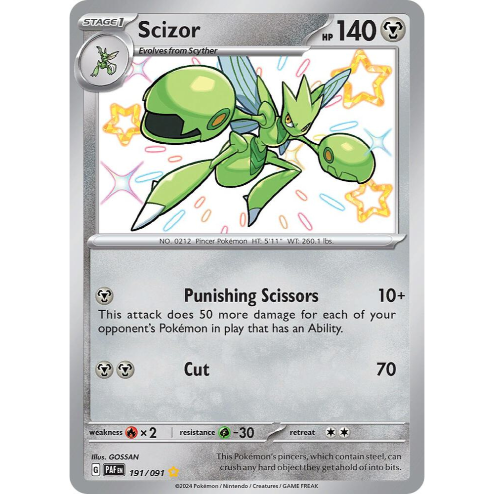 Scizor 191/091 Shiny Rare NM