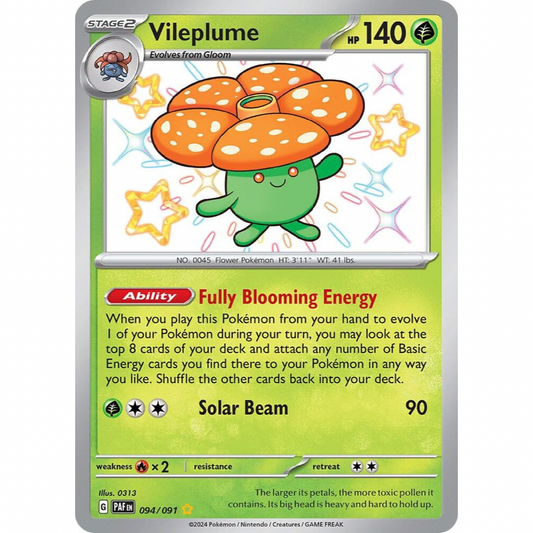 Vileplume 094/091 Shiny Rare NM