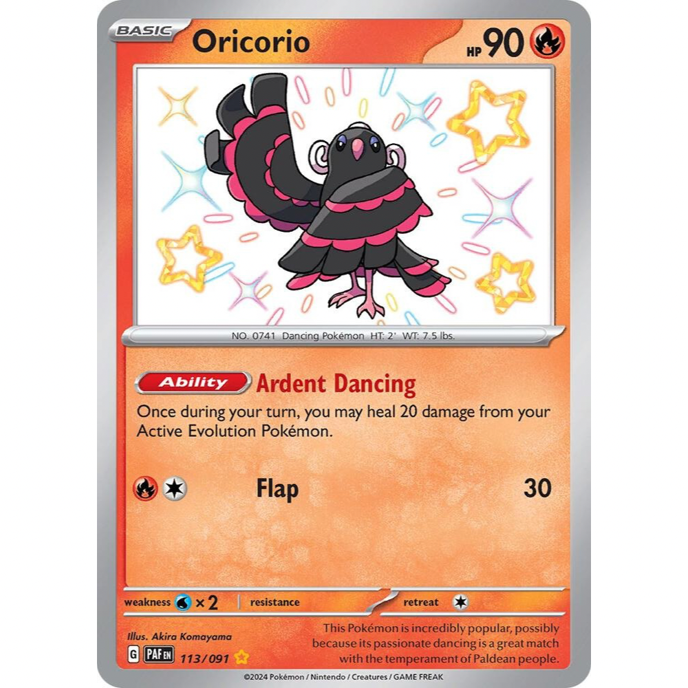 Oricorio 113/091 Shiny Rare NM