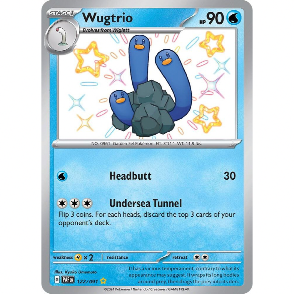 Wugtrio 122/091 Shiny Rare NM