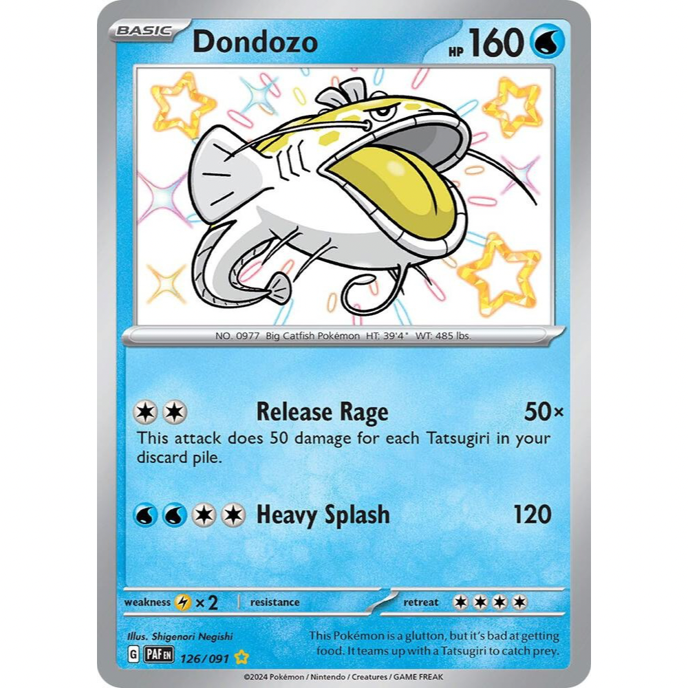 Dondozo 126/091 Shiny Rare NM