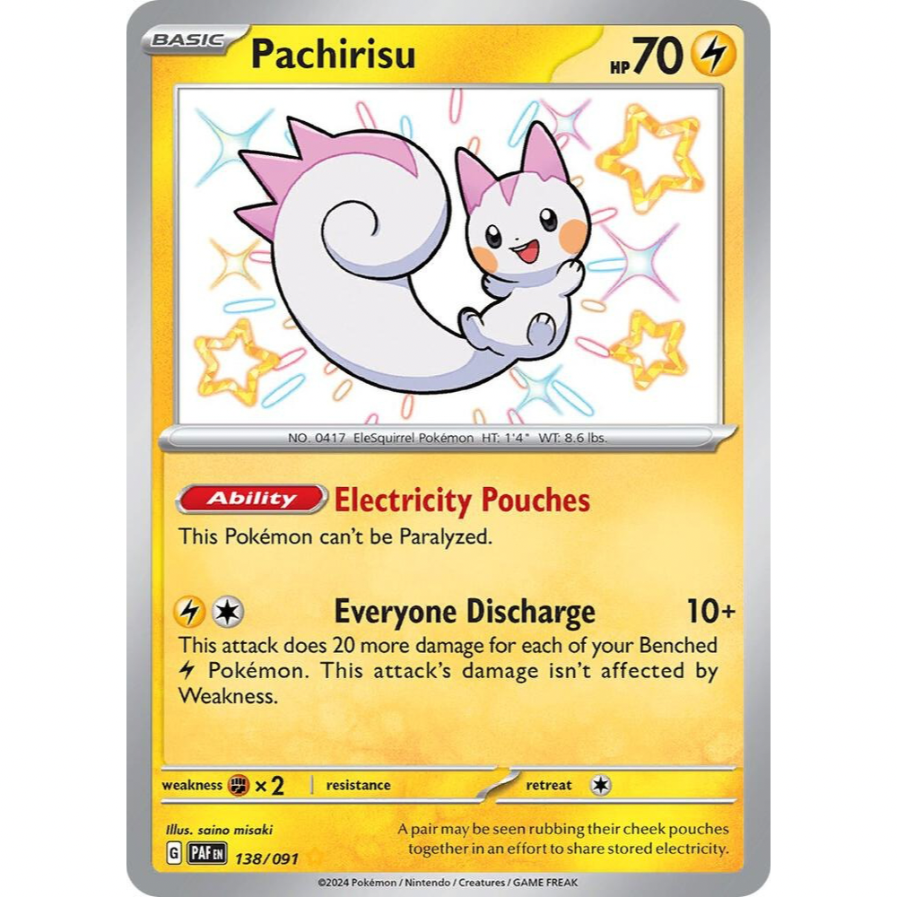 Pachirisu 138/091 Shiny Rare NM