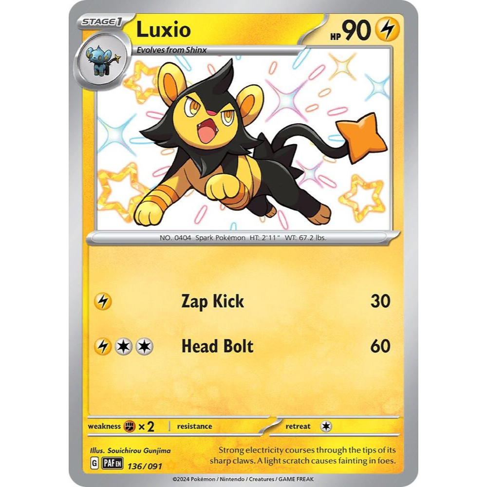 Luxio 136/091 Shiny Rare NM