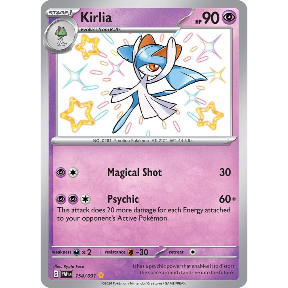 Kirlia 154/091 Shiny Rare NM