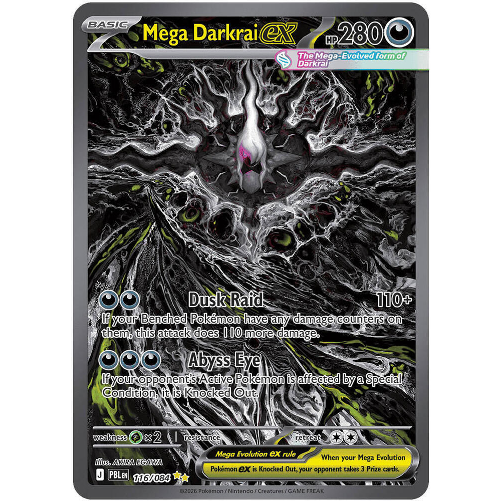 Mega Darkrai ex 116/084 Pitch Black Special Illustration Rare NM