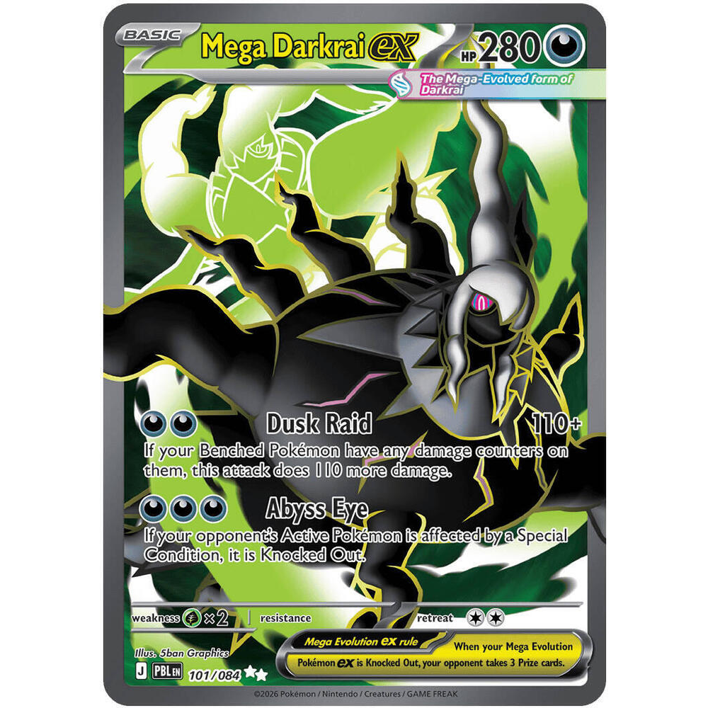 Mega Darkrai ex 101/084 Pitch Black Full Art NM
