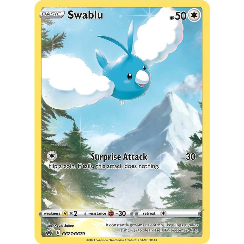 Swablu GG27/GG70 Crown Zenith Galarian Gallery NM