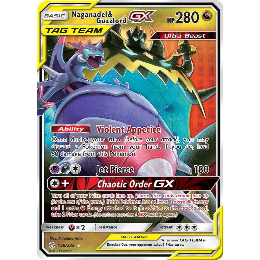 Naganadel & Guzzlord GX 158/236 Ultra Rare NM