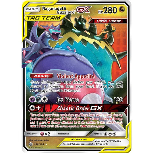Naganadel & Guzzlord GX 158/236 Ultra Rare NM
