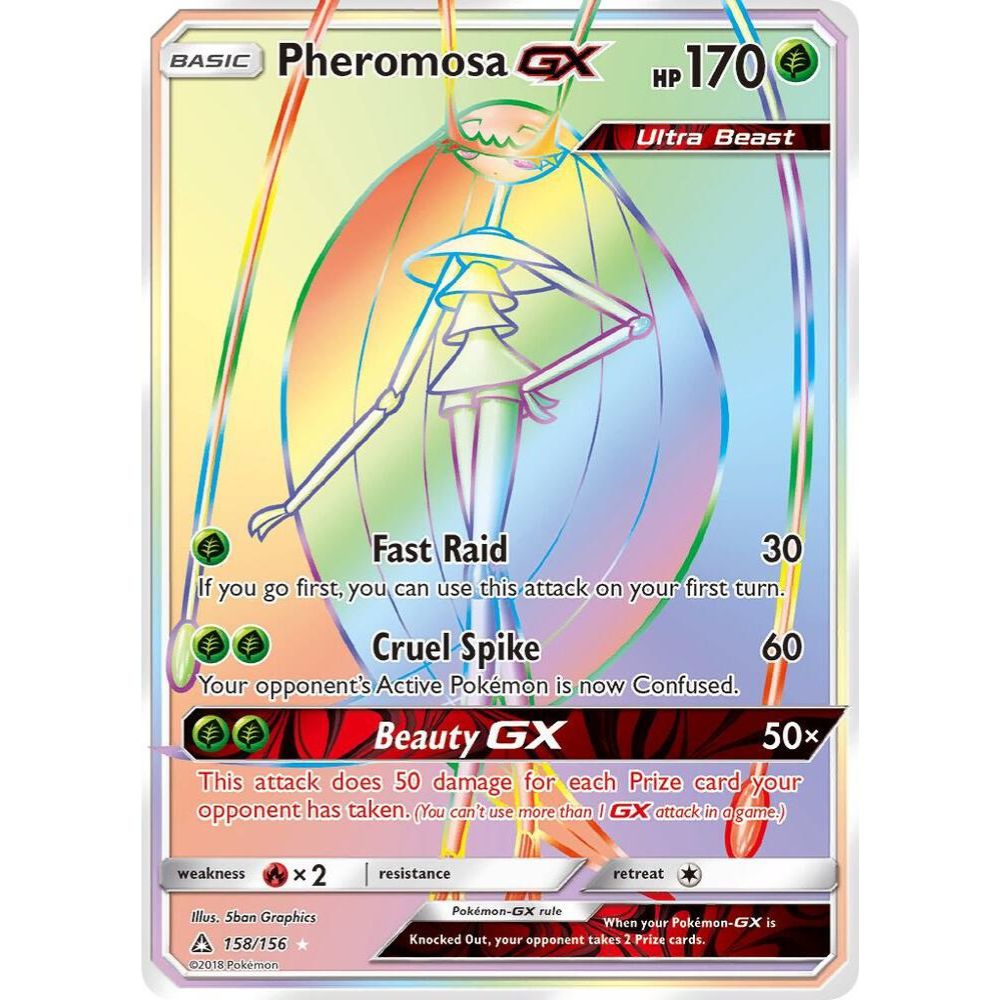 Pheromosa GX 158/156 Rainbow Rare Ultra Prism NM