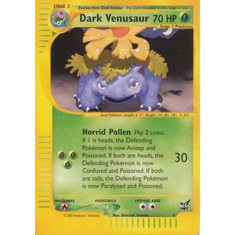 Dark Venusaur #7 Best of Game Promo NM