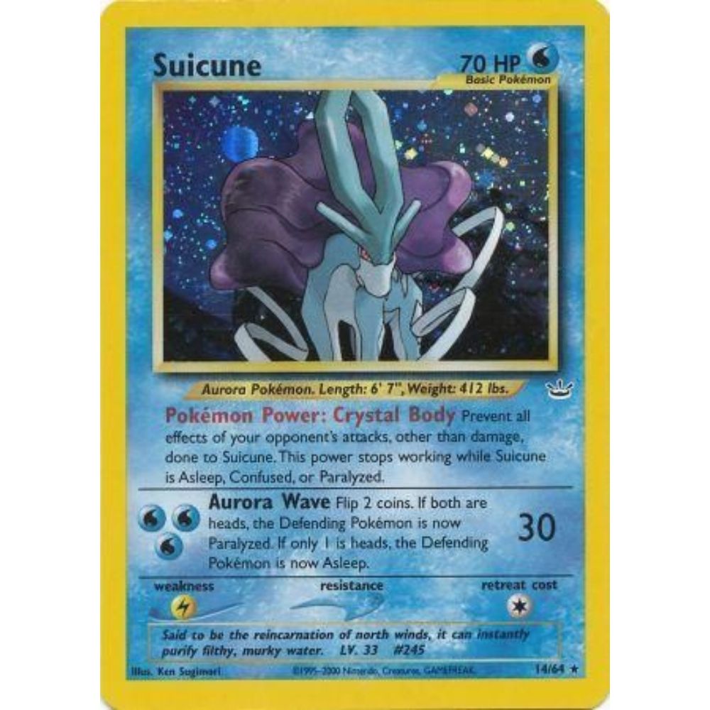 Suicune 14/64 Holo Neo Revelation LP