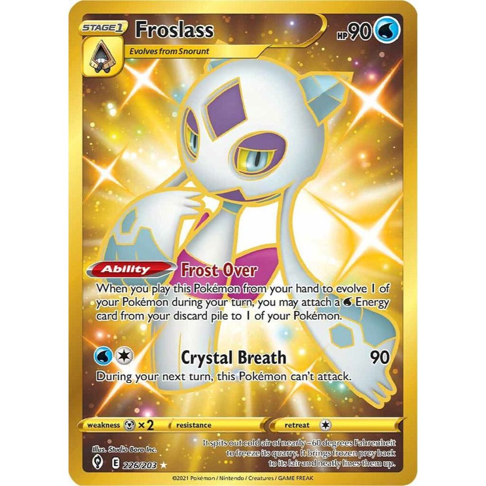 Froslass 226/203 Gold Hyper Rare Evolving Skies NM