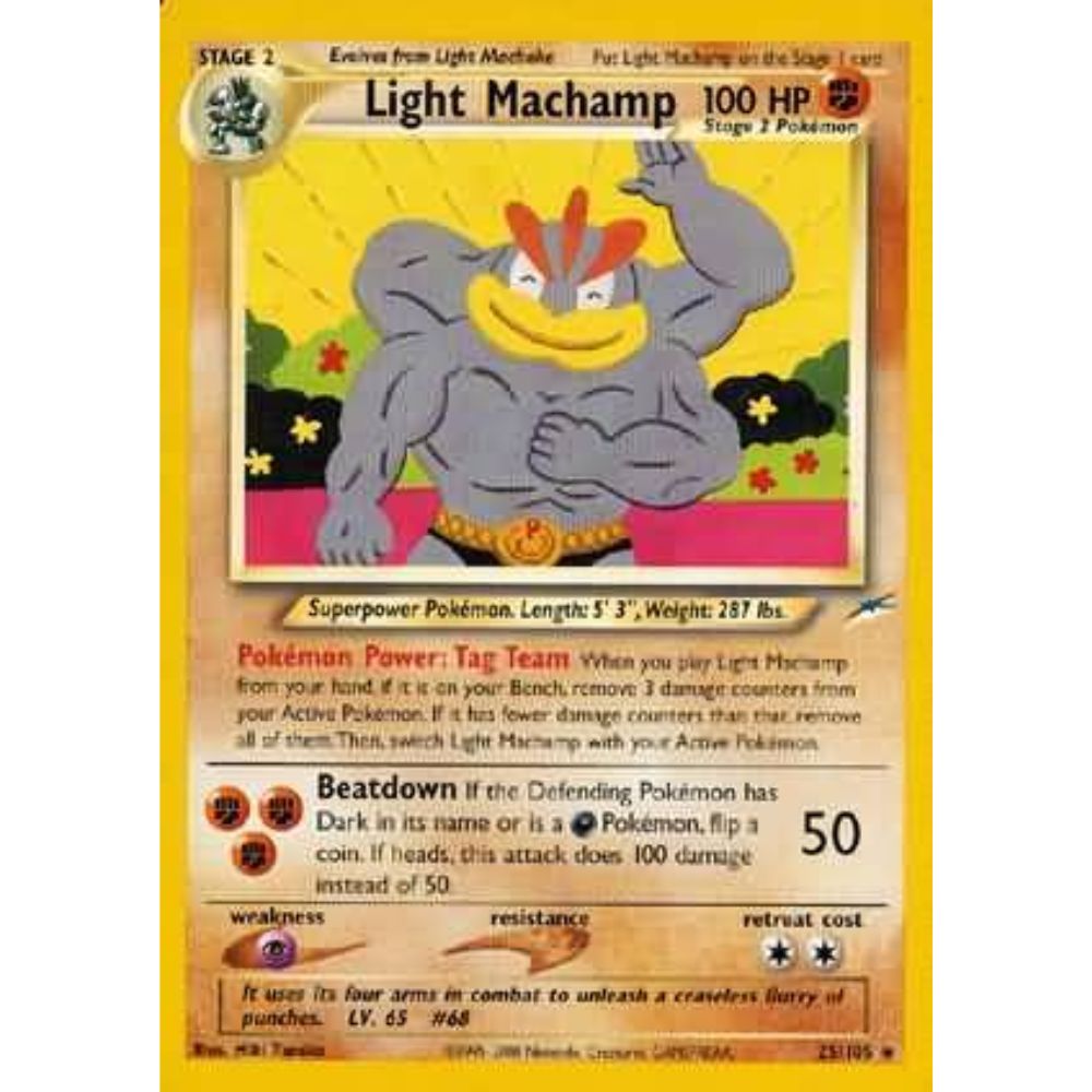 Light Machamp 25/105 Rare Neo Destiny NM