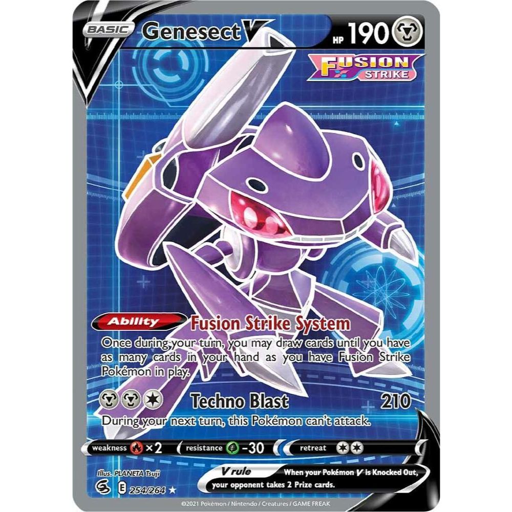 Genesect V 254/264 Full Art Fusion Strike NM
