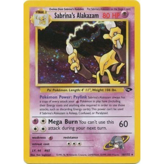 Sabrina’s Alakazam 16/132 Holo Gym Challenge LP