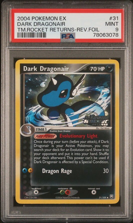 Dark Dragonair 31/109 Reverse Holo EX Team Rocket Returns PSA Mint 9