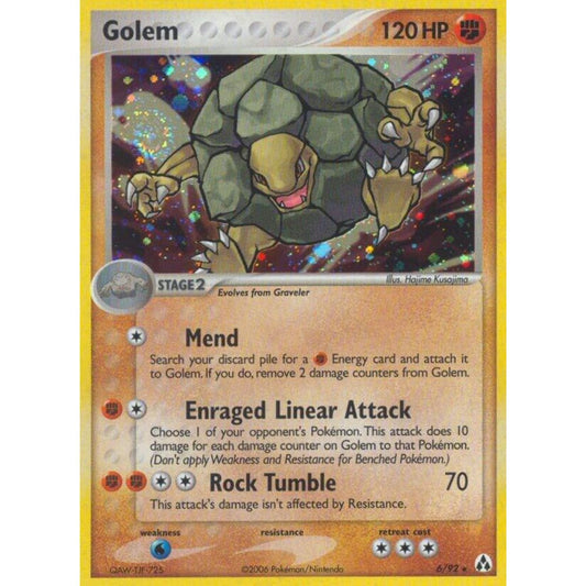 Golem 6/92 Holo Legend Maker LP
