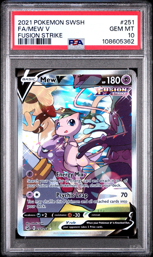 Mew V 251/264 Alternate Art PSA 10