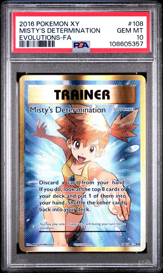 Misty’s Determination 108/108 Full Art PSA 10
